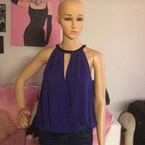Bebe Purple Halter Blouse! Sexy!